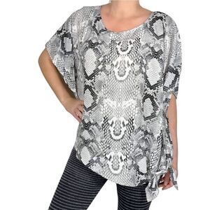 Zac & Rachel Animal Print Side Knot Top